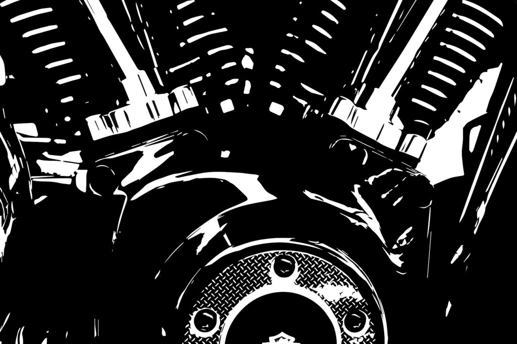 dessin de moteur de moto